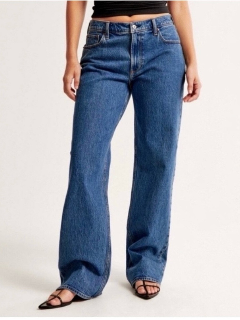 Abercrombie & Fitch The Baggy Low Rise Jeans Size 25 Extra Short Curve Love